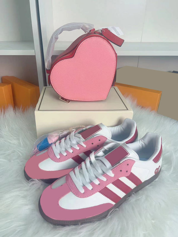 Pink Heart Bag& Shoes Set