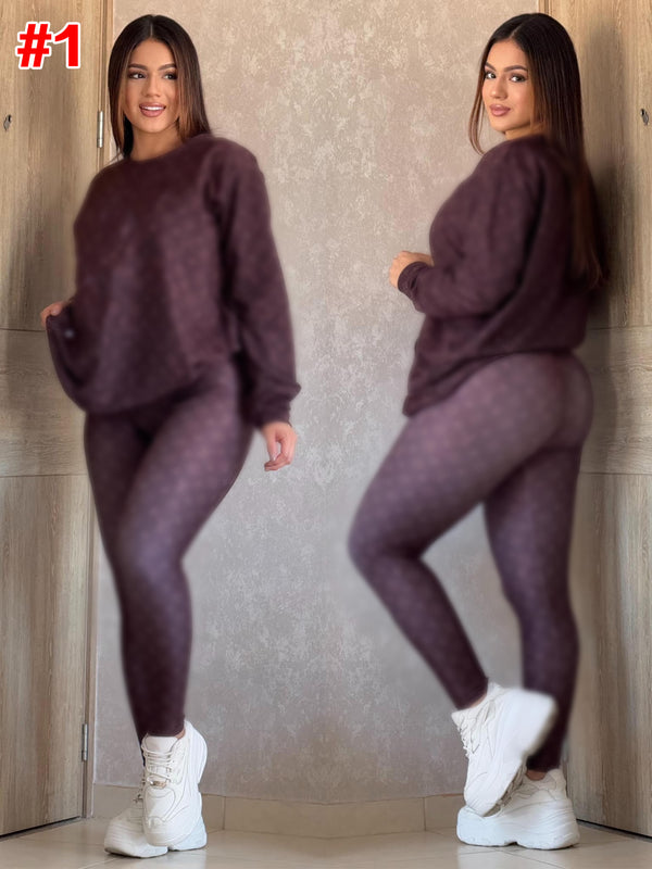 Printed Long Sleeves and Long Pants Set