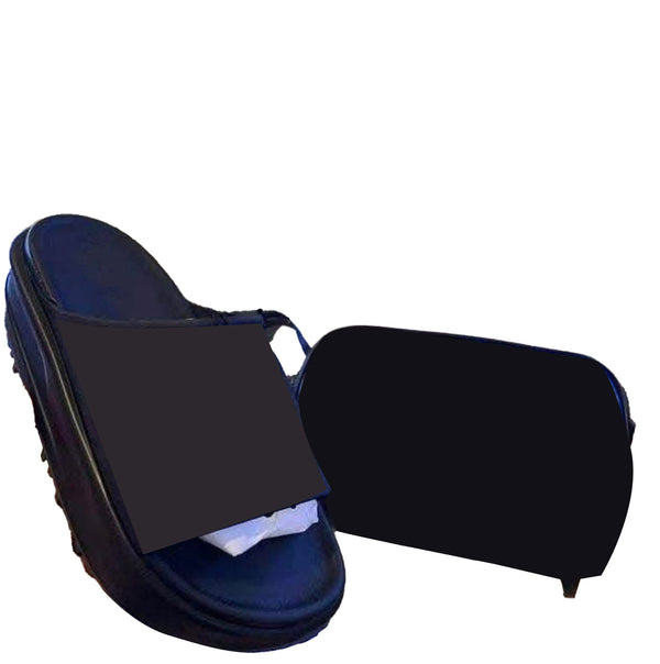 Women's Black Slippers and bags