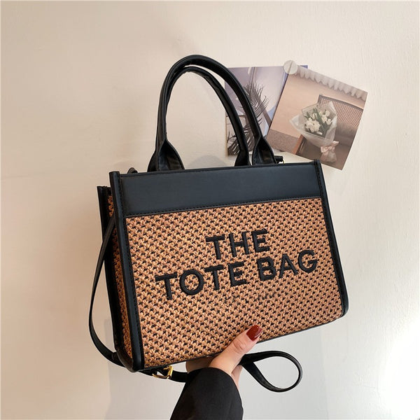 Summer new straw tote bag