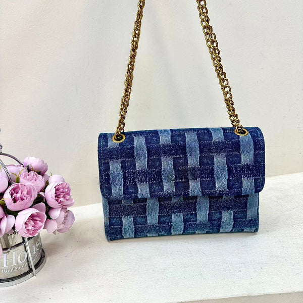 Fashionable Denim Tote Heart Shaped Bag