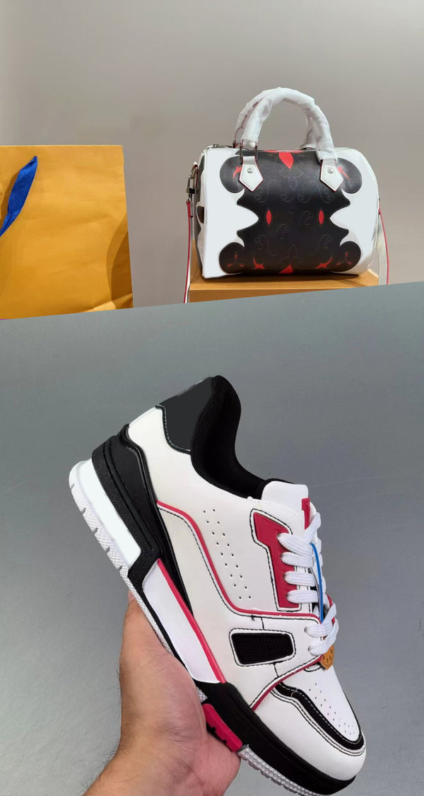 Black and Red Bag& Shoes Set