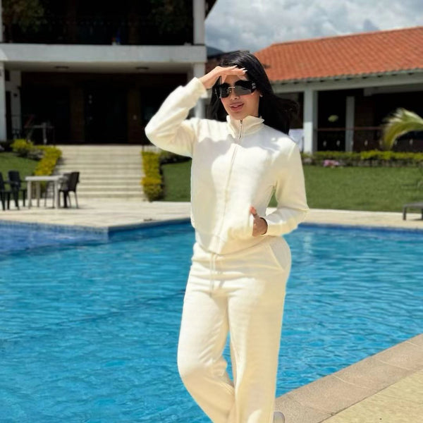 Embroidery Trendy Two Piece Suit