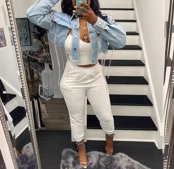 Chain Short Jacket