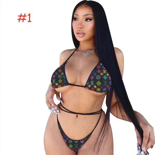 Sexy printed swimsuit two-piece set