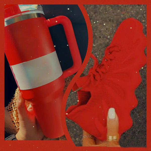 RED SHOES AND TUMBLERS