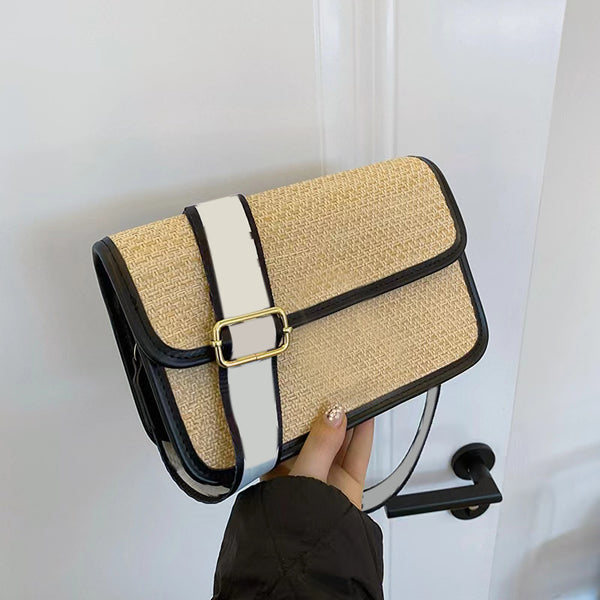 Straw crossbody bag
