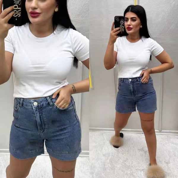 Slim Shorts Stretch Jeans