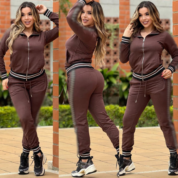 Fashion Casual Printed Two-piece Suit