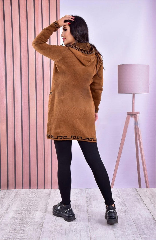 Long Sleeve Thick Hooded Cardigan