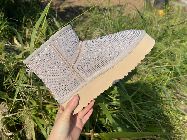 Rhinestone Ankle Boots