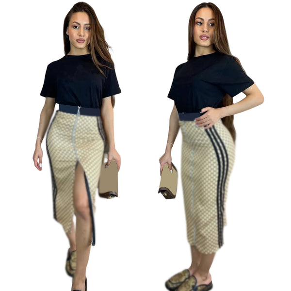 Short Sleeves + Hip Skirt