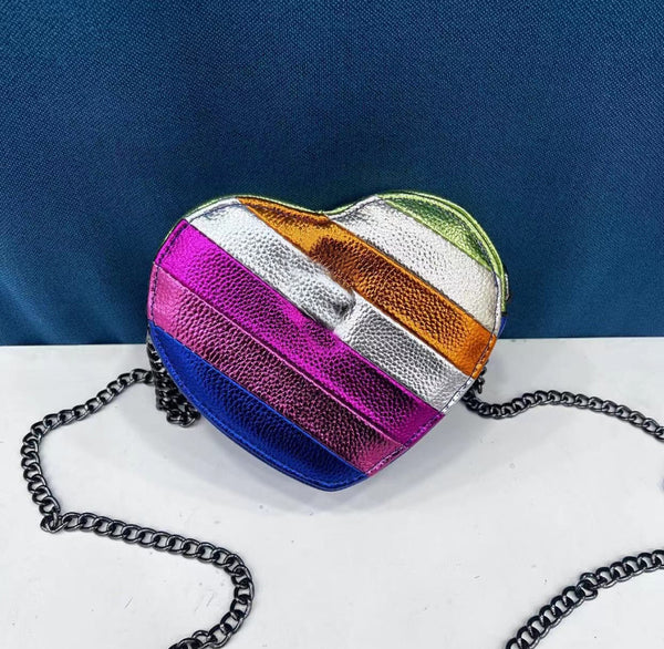 Rainbow Patchwork Crossbody Bag