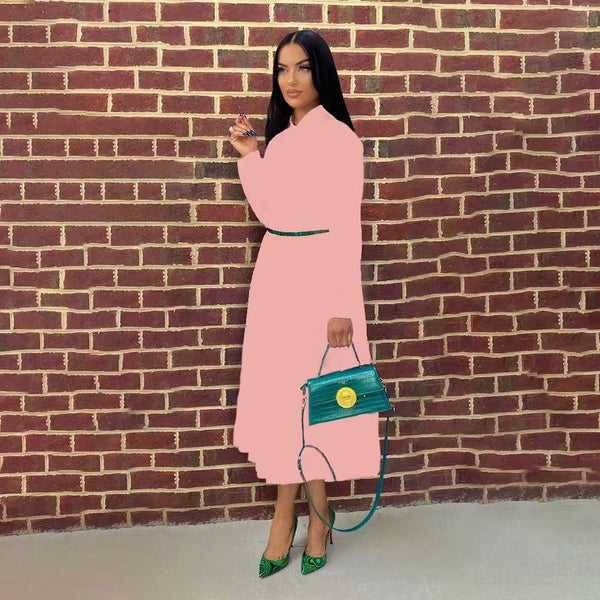 Shirt + Pleated Skirt Two-piece Set