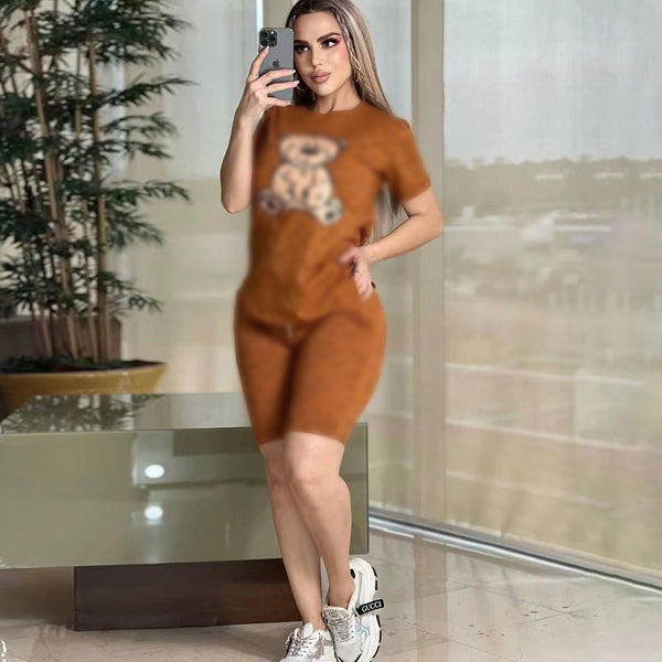 Casual Short-sleeved Shorts Set