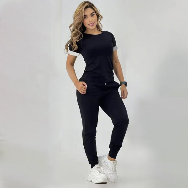 Trendy Short-sleeved Top + Trousers