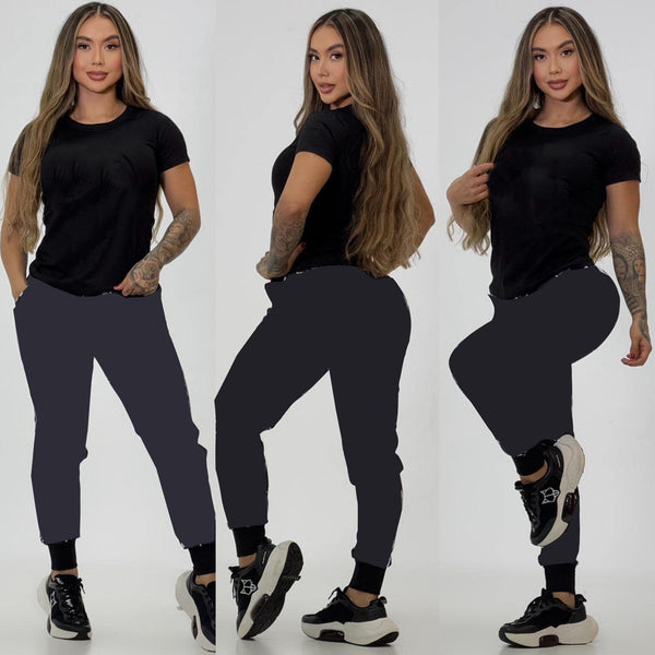 Roll-neck Top + Cuffed Trousers