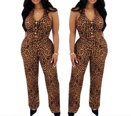 Leopard Print Hot Girl Suit