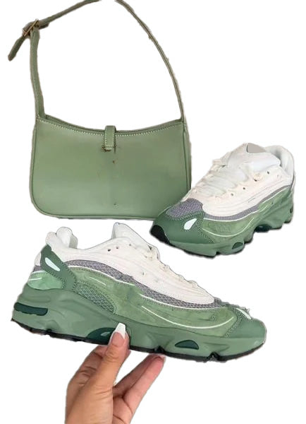Green Shoes & Bag Set