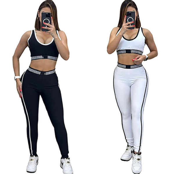 Sleeveless Sports Vest Yoga Set