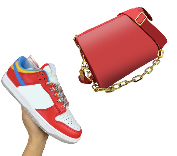 Fashion Red Bag&Sneakers Set