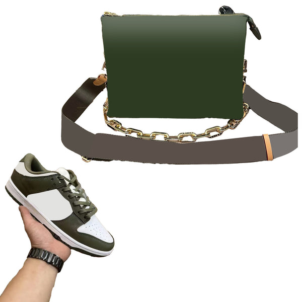 Dark Green Bag&Sneakers Set