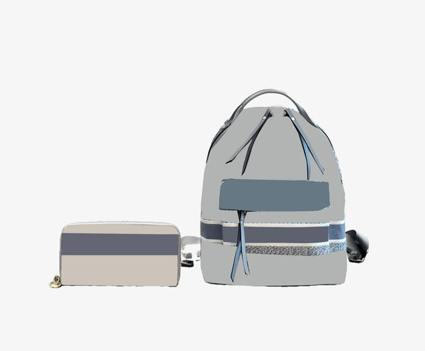 Embroidery 2 pcs Backpack Set