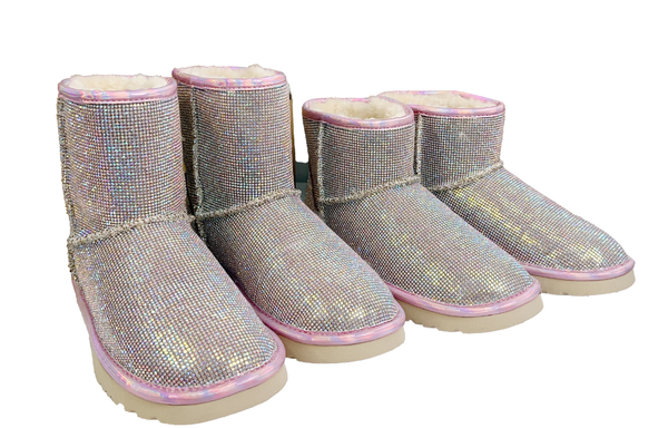 Sequined Snow Boots
