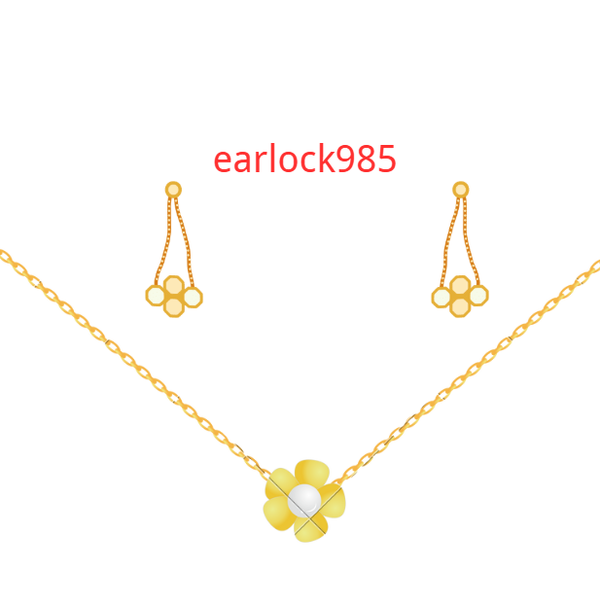 Pearl Necklace and Earrings Set (earlock985)