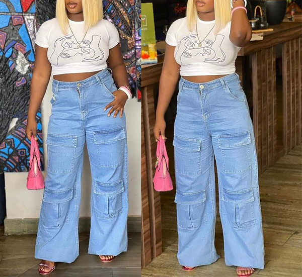 High Waist Straight Jeans