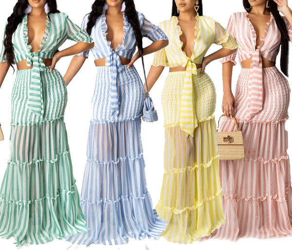 Chiffon Skirt Suit