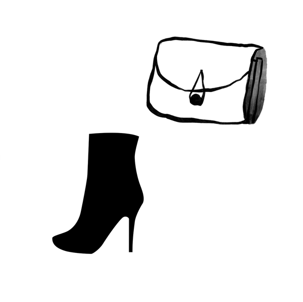 Black Studded Boots&Bag