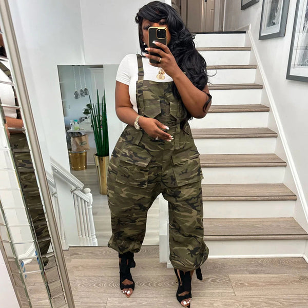 Loose Camouflage Overalls