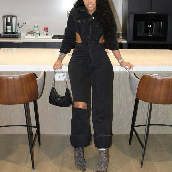 Black Stretch Jumpsuit