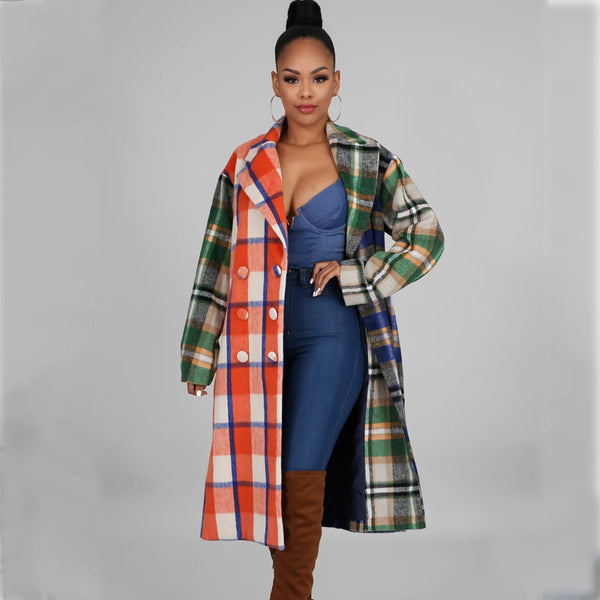 Mid-length Stylish Slim-fit Tweed Coat