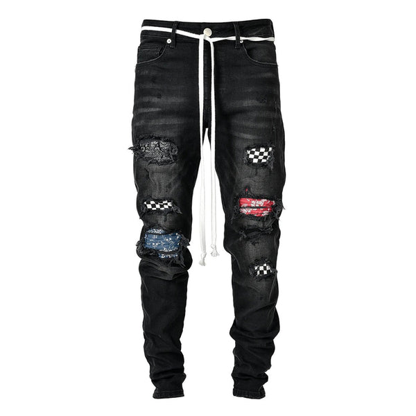Slim-fit Ripped Legs New Men's Jeans