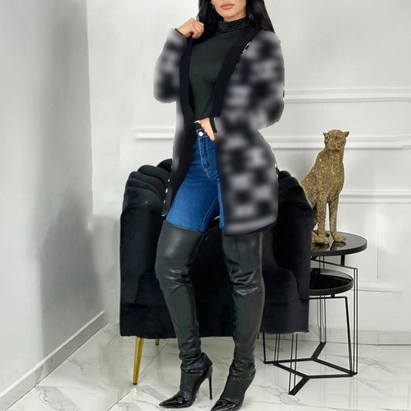 Long High-end Wool Sweater Top Coat