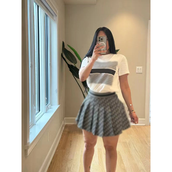 Fashion Short Sleeve Skirt Two-piece Set
