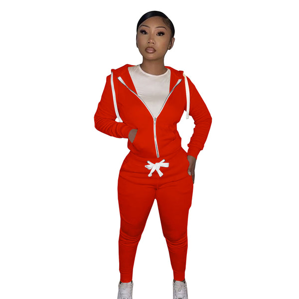 Fleece Sweatshirt Sports Two-piece Set