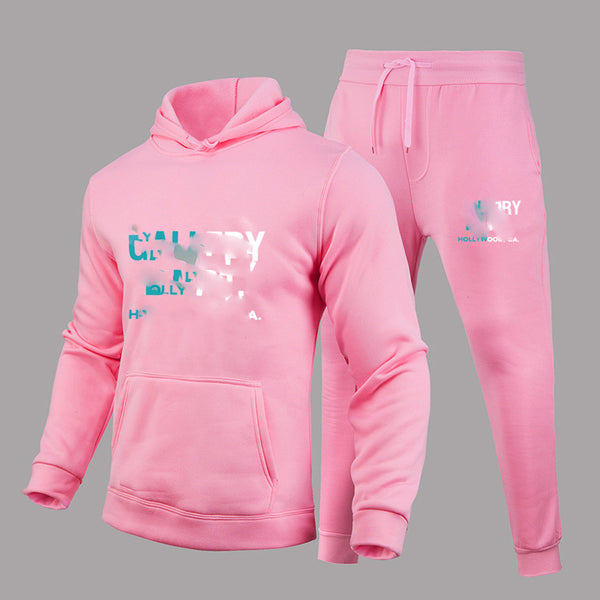 Printed Hooded Sports Hoodie Set