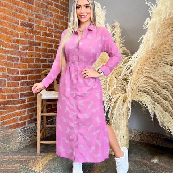 Casual Print Loose Swing Dress