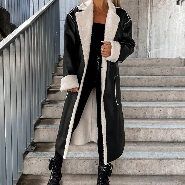 Loose Fashion Thickened Leather Coat