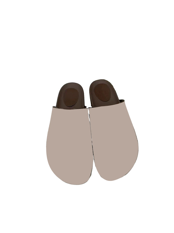 Women Flower Brown Print Slippers