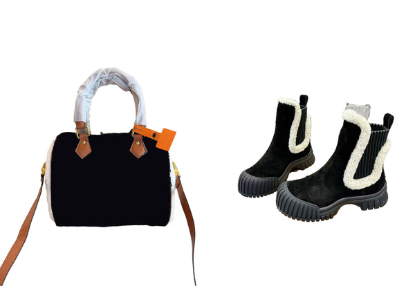 Black Shoe And Bag Set(DPHY540)