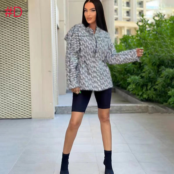 Hooded Double Cargo Jacket Top