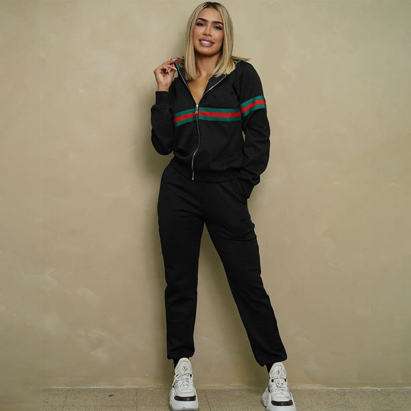 Embossed Embroidered Hooded Suit