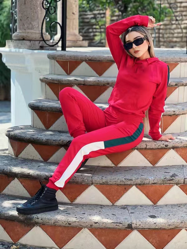 Casual Long-sleeved Hoodie and Pantsuit