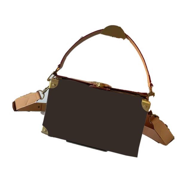 Brown Box Shape Bag