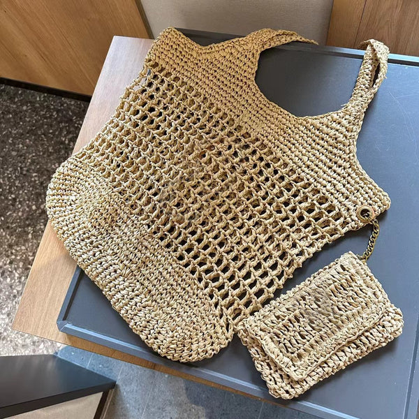 Straw tote bag
