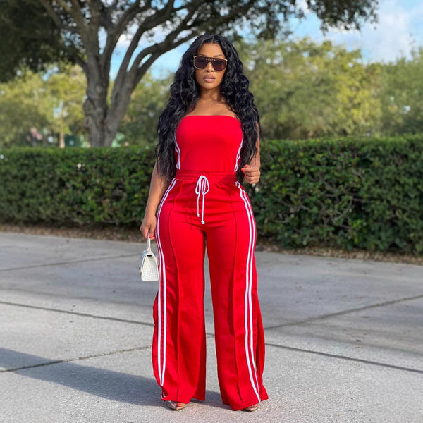 Tube top + Trousers Casual Two-Piece Suit